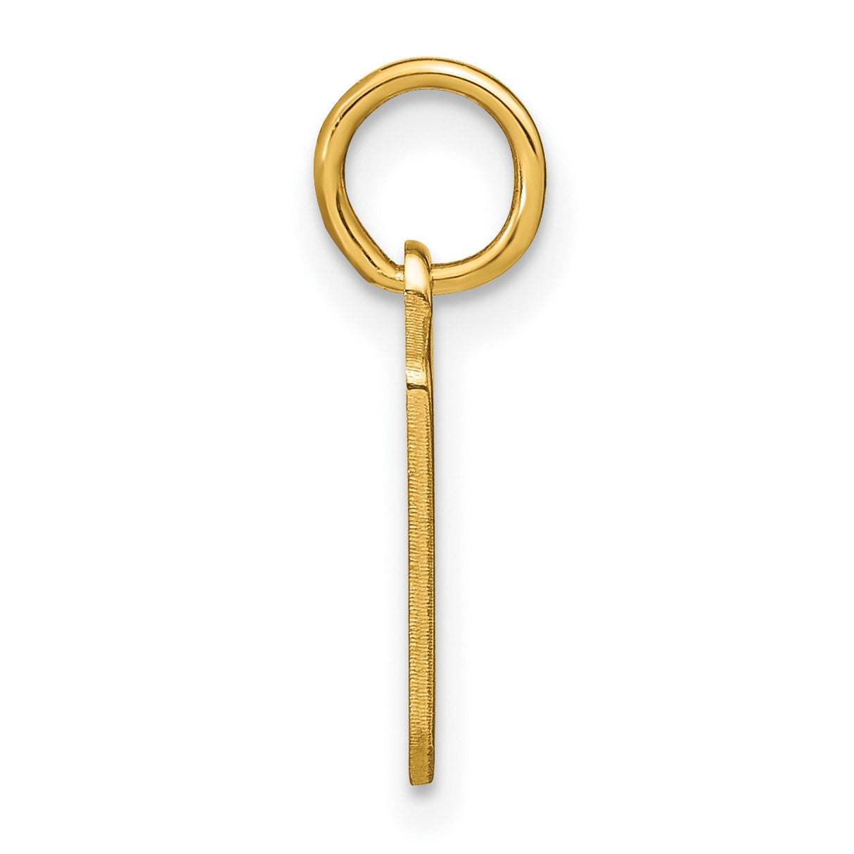 14k Yellow Gold Old English Letter B Pendant, Lowercase Gothic Initial Charm