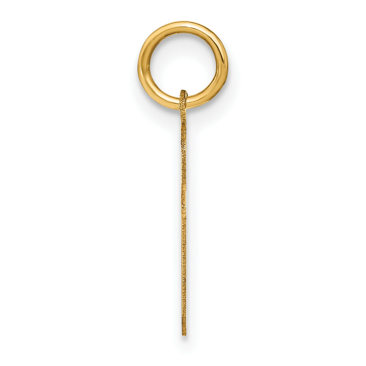 14k Yellow Gold Lowercase F Initial Pendant Charm, Polished Finish, Modern Letter Jewelry for Women