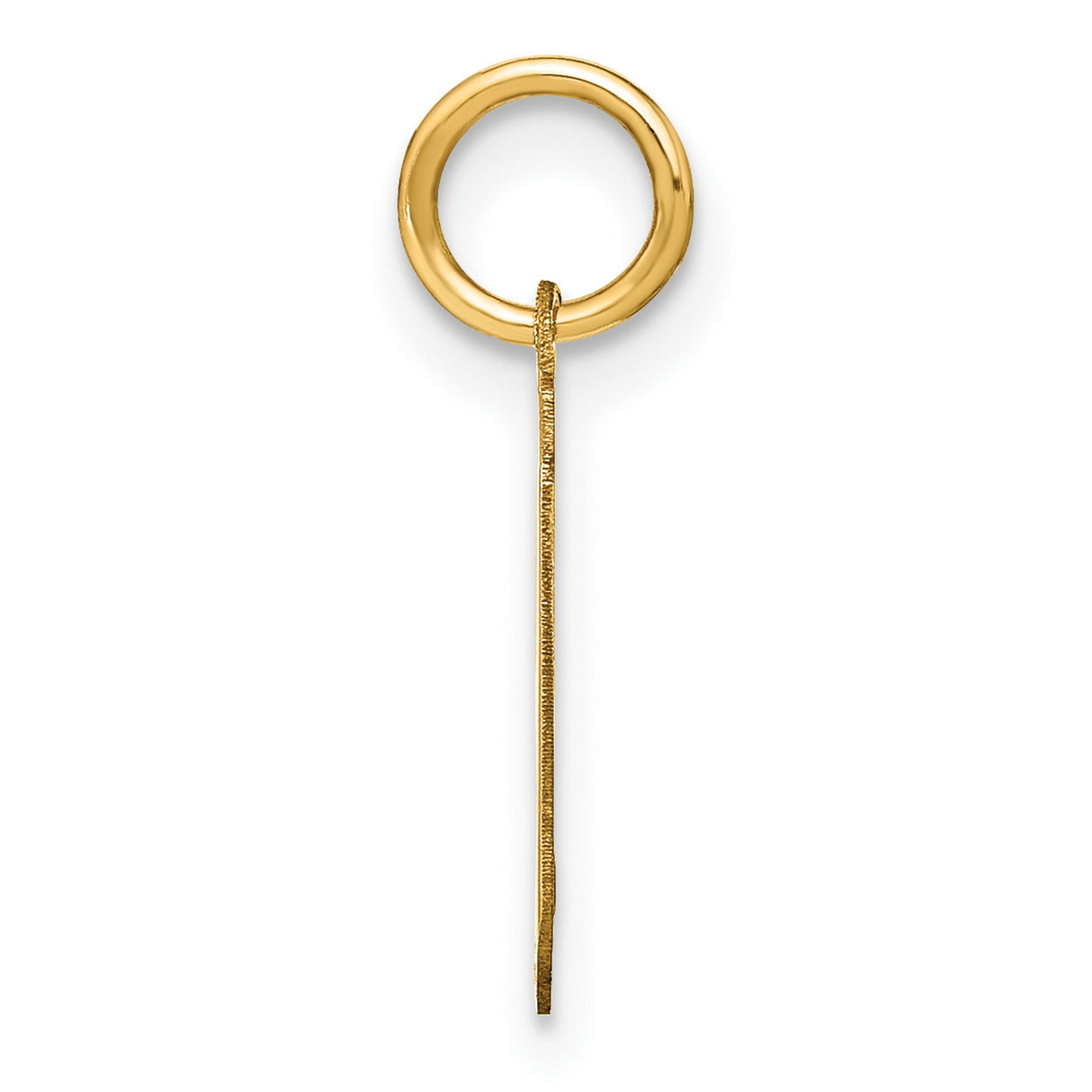 14k Yellow Gold Number 9 Pendant, Gothic Old English Style Charm for Men or Women