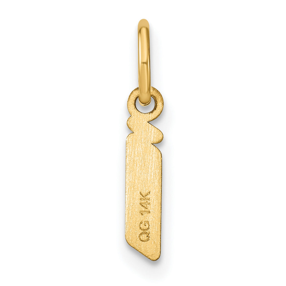 14k Yellow Gold Mezuzah Pendant, Minimalist Hebrew Jewelry Symbolizing Faith and Protection