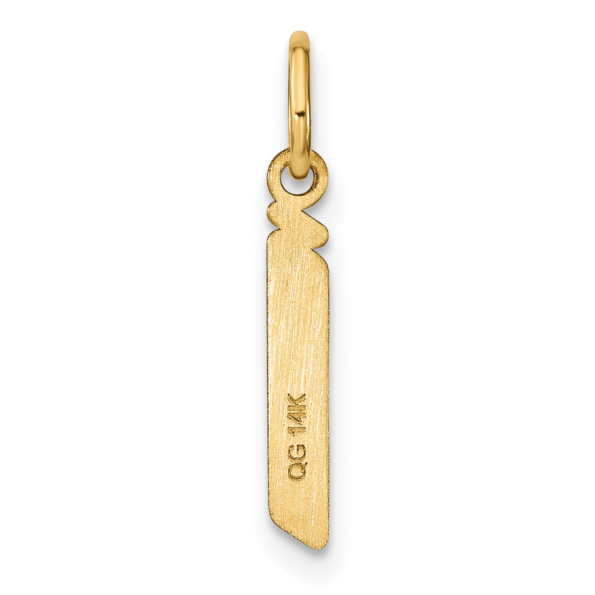 14k Yellow Gold Mezuzah Pendant, Minimalist Jewish Religious Charm for Men and Women