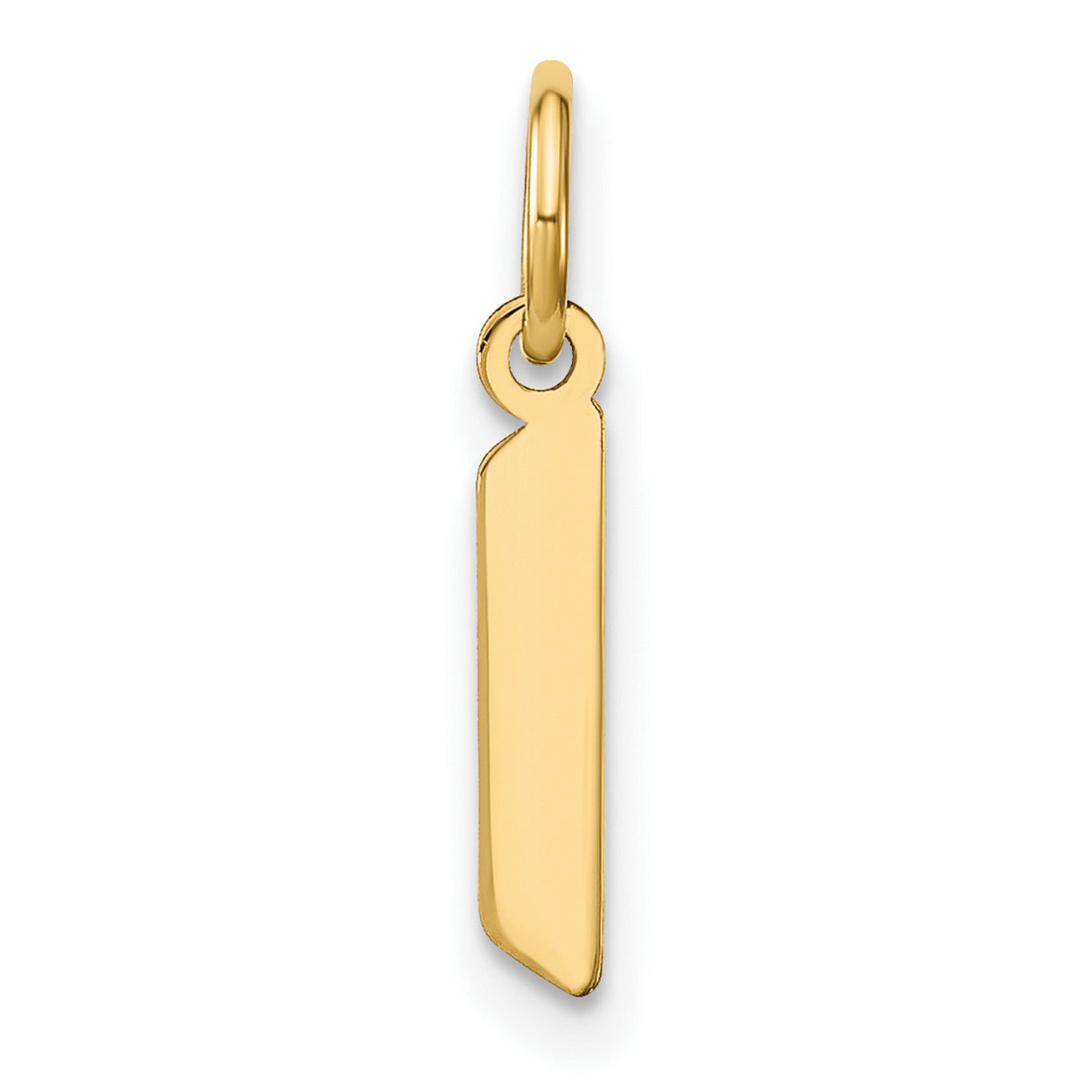 14k Yellow Gold Mezuzah Pendant, Vertical Elongated Jewish Charm for Women or Unisex Wear