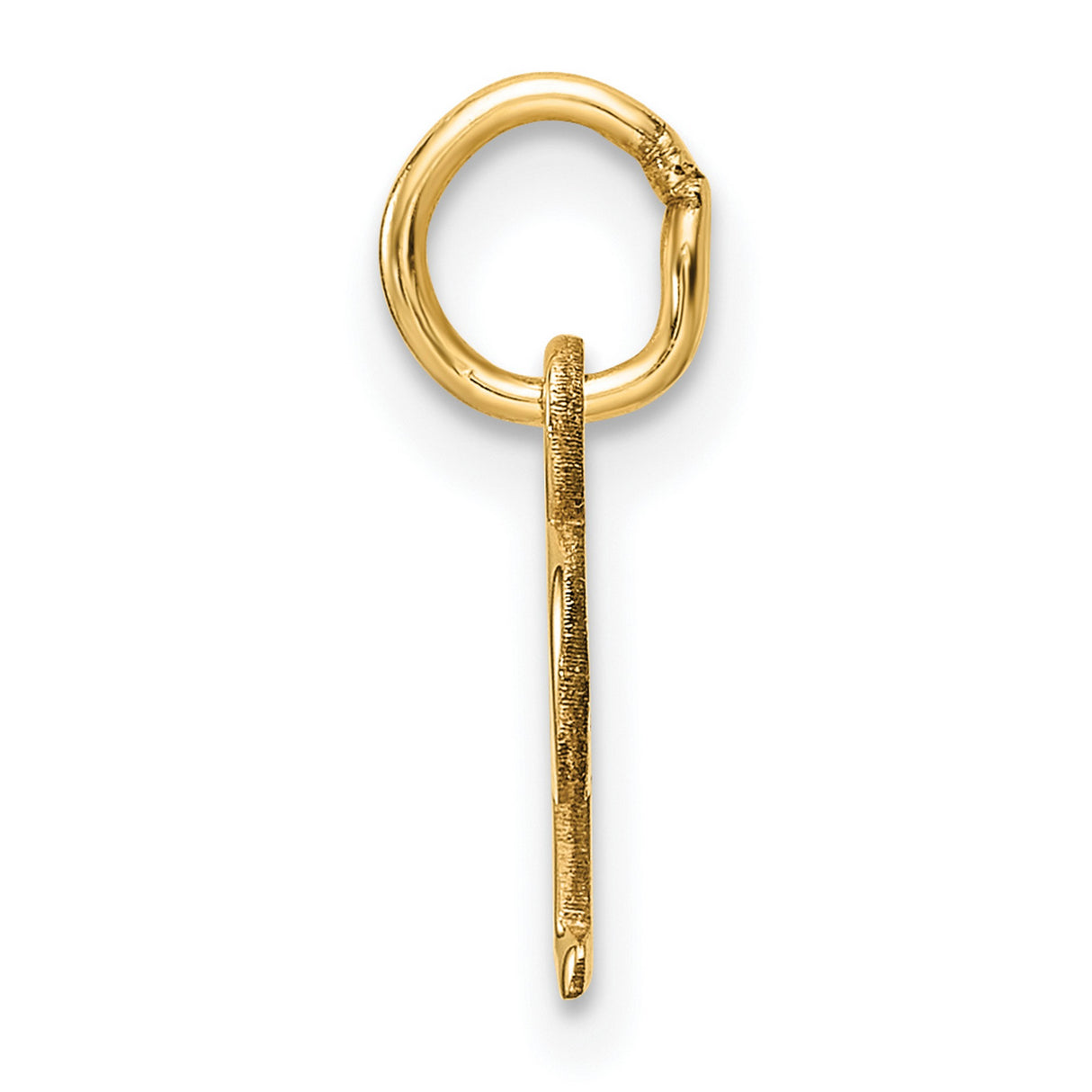 14k Yellow Gold Initial P Pendant Charm, Polished Block Letter Design for Women or Unisex Wearers