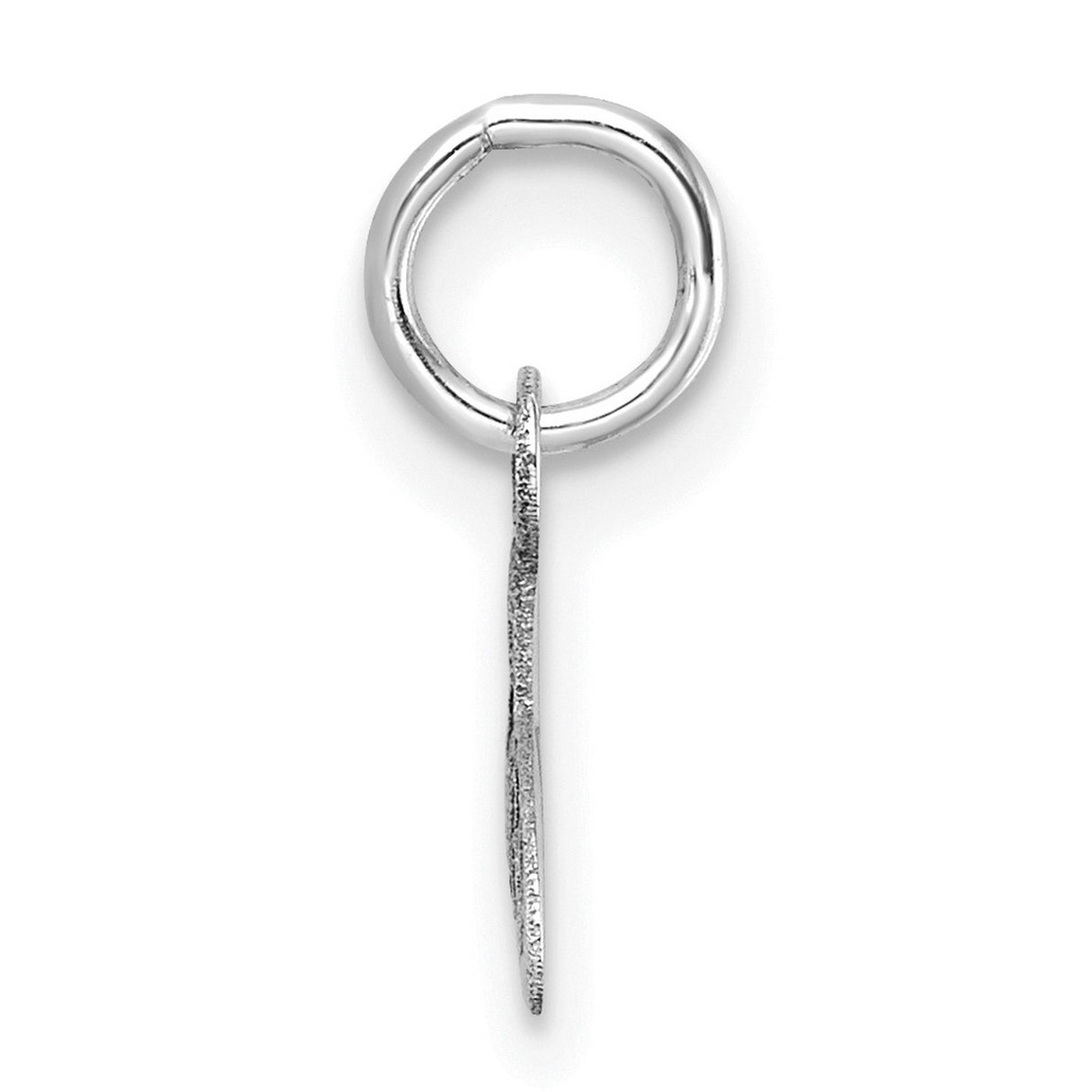 14k White Gold Script Initial Pendant Charm, Cursive Letter A Monogram Jewelry for Women