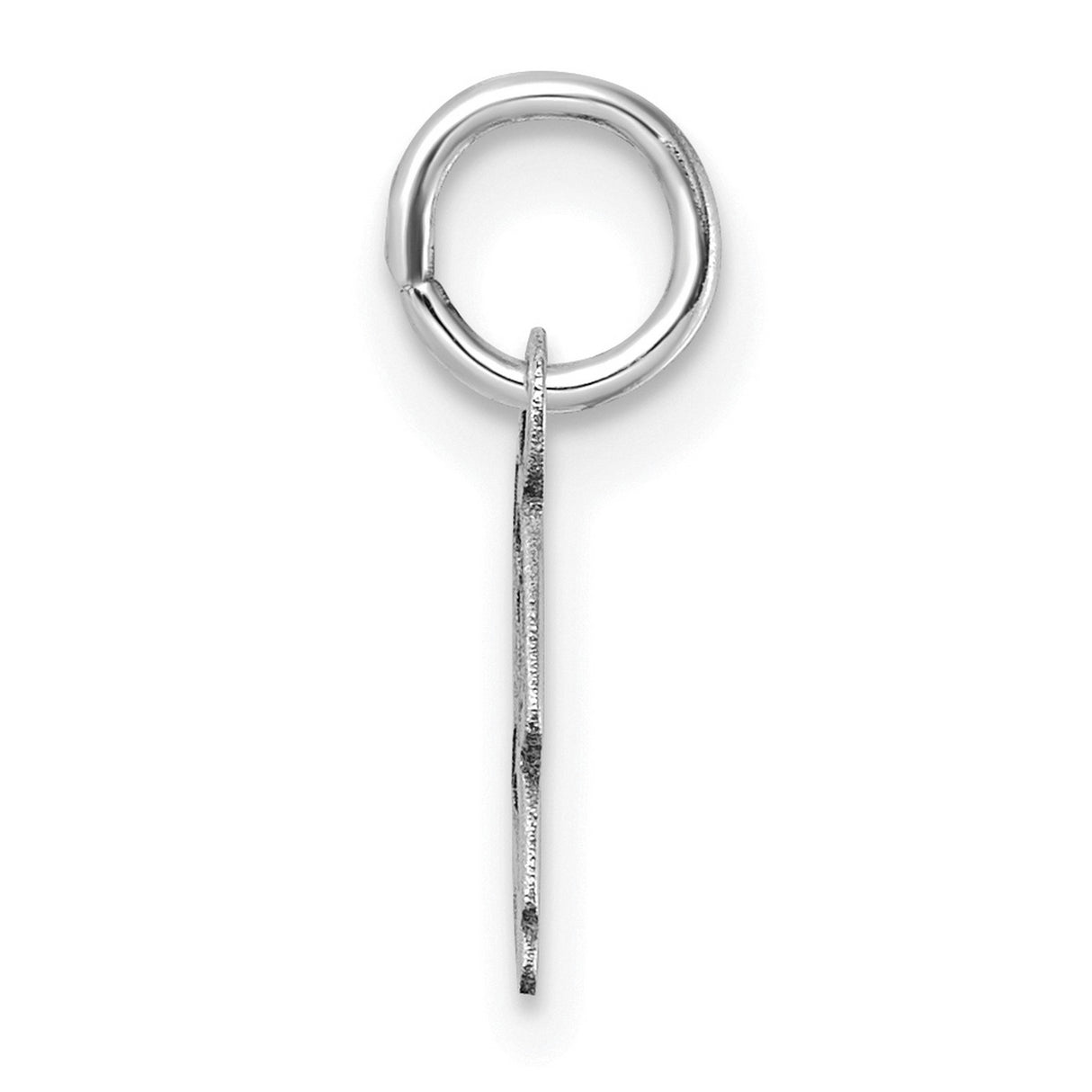 14k White Gold Script Letter B Initial Pendant Charm, Cursive Monogram Jewelry for Women