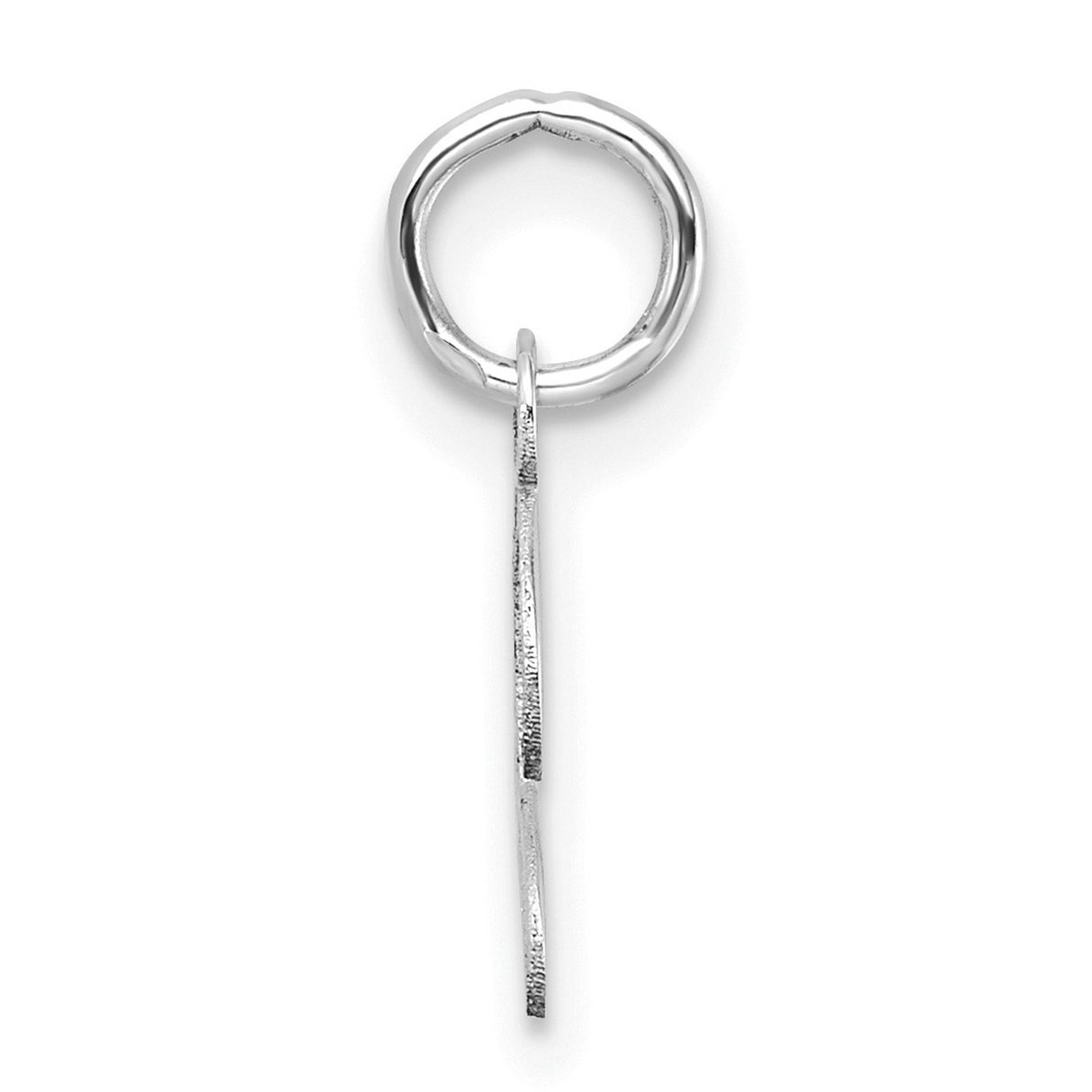 14k White Gold Script Letter G Pendant Charm, Polished Initial Jewelry for Women