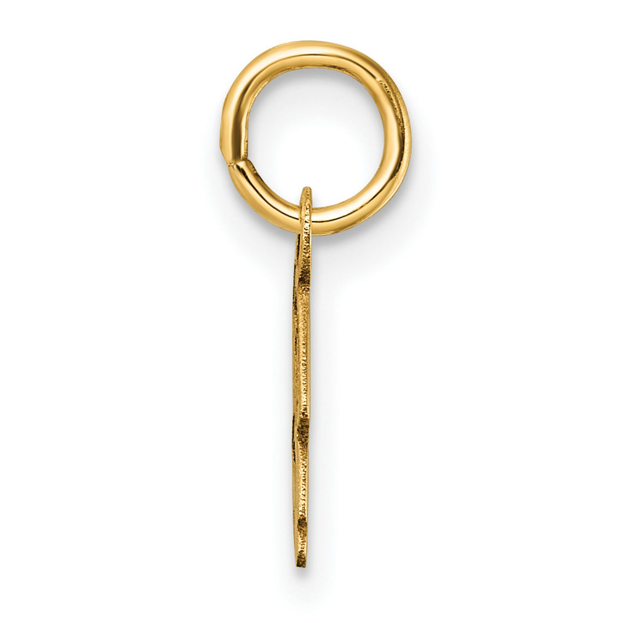 14k Yellow Gold Script Letter B Pendant, Polished Cursive Initial Charm for Women