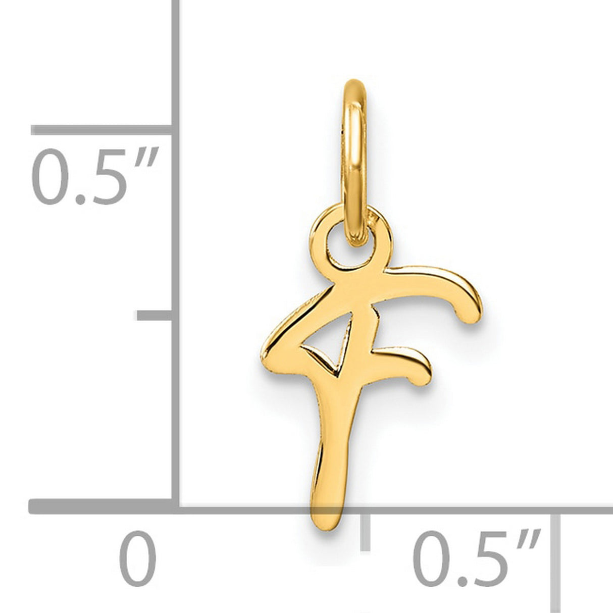 14k Yellow Gold Pendant, Stylized Dancer Silhouette, Martial Arts Inspired Charm