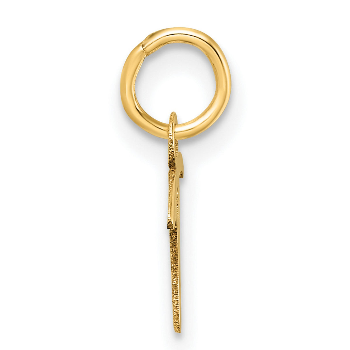 14k Yellow Gold Tau Cross Pendant, Minimalist Christian Design for Women or Men