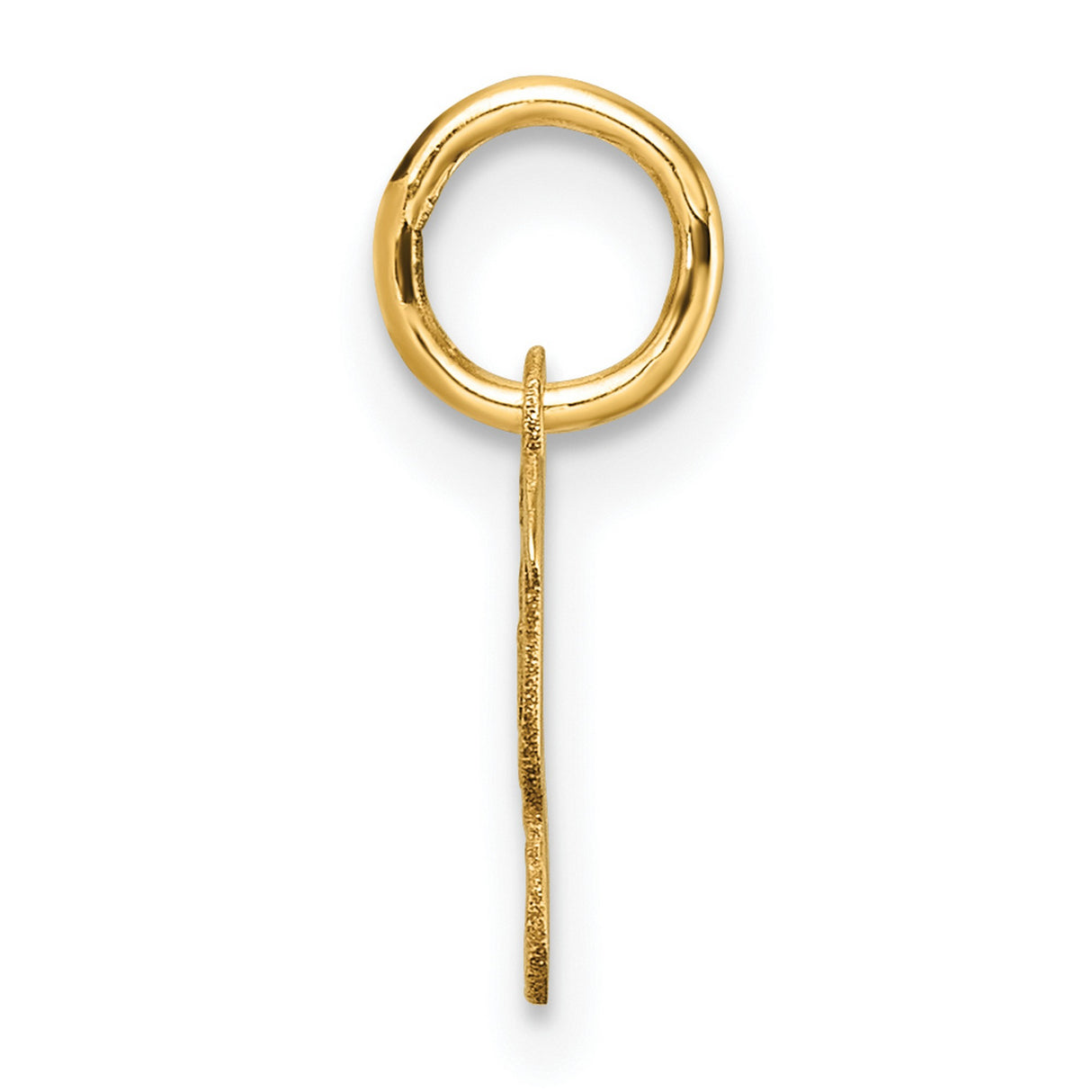 Uppercase Letter Y Initial Charm Pendant in Real 14k Yellow Gold