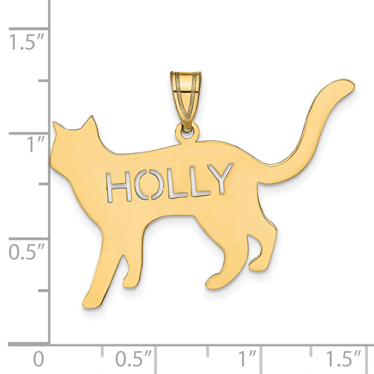 Gold Plated Cat Charm Pendant in Real 925 Sterling SIlver