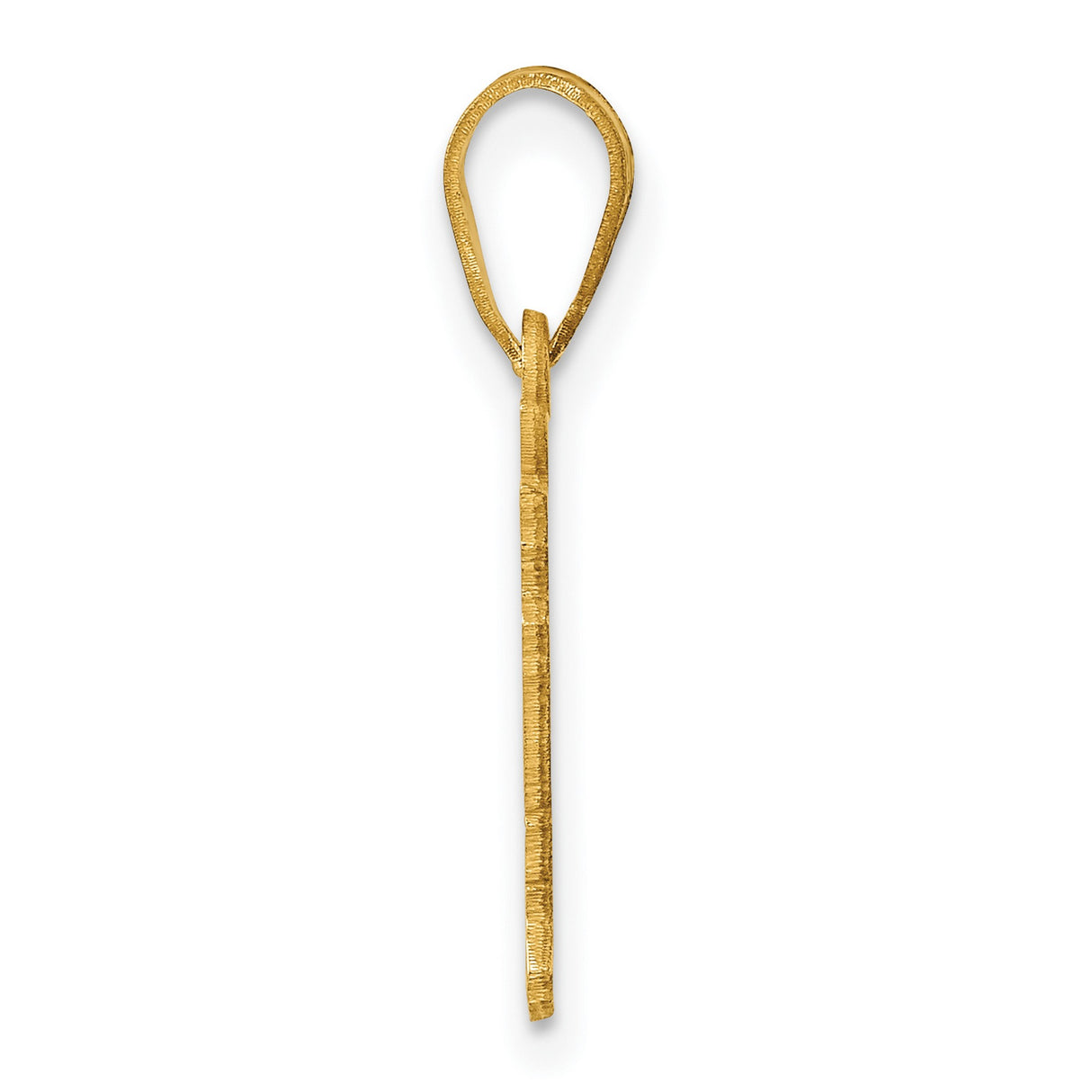 14k Yellow Gold Arkansas State Outline Pendant, Solid Polished Map Charm, Travel Jewelry for Women or Unisex