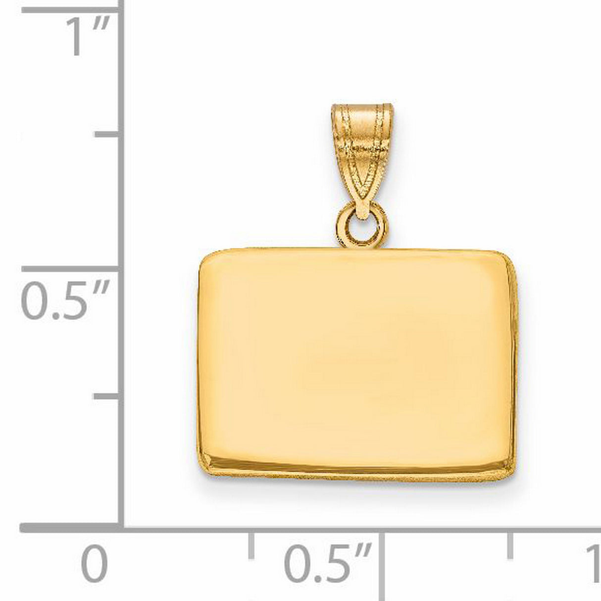 Polished Colorado State Shaped Charm Pendant in Real 14k Yellow Gold