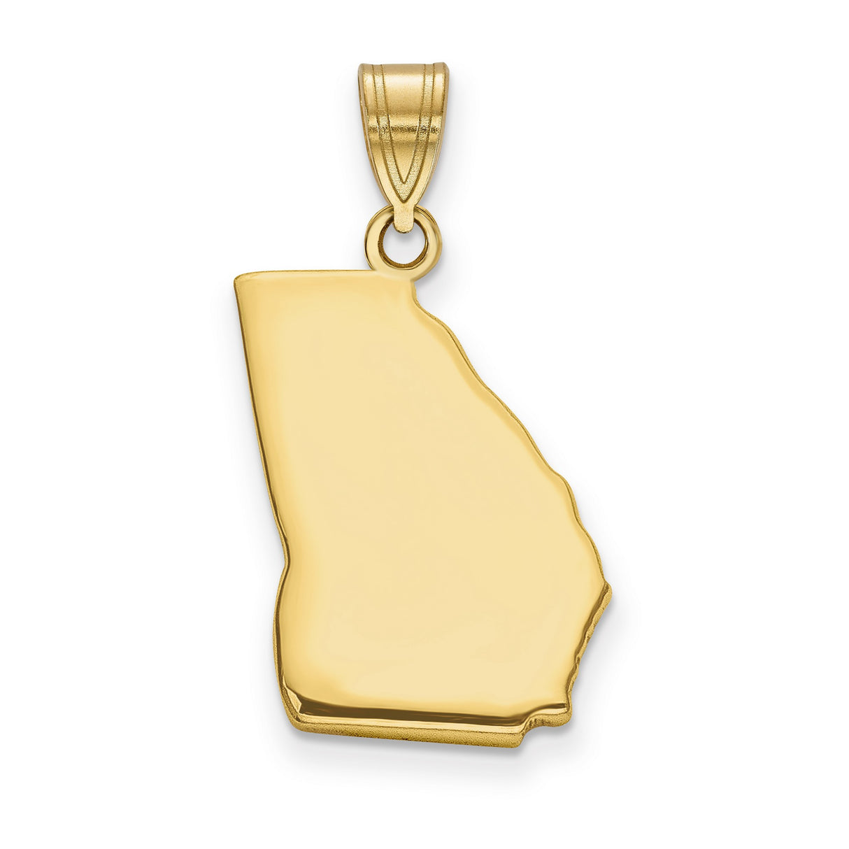 14k Yellow Gold Georgia State Pendant, Minimalist USA Map Charm for Women or Unisex