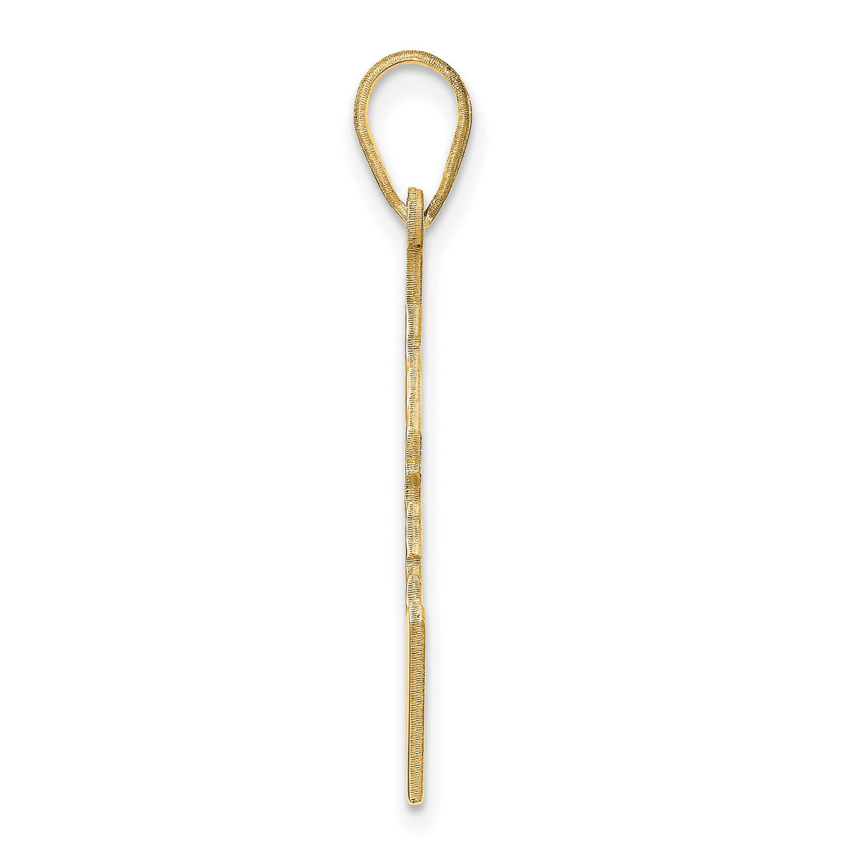 Polished Idaho State Shaped Charm Pendant in Real 14k Yellow Gold