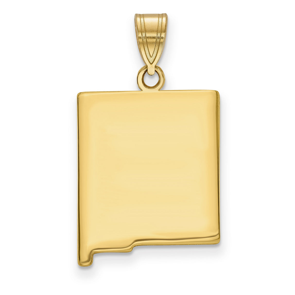 New Mexico State Charm Pendant in Real 14k Yellow Gold