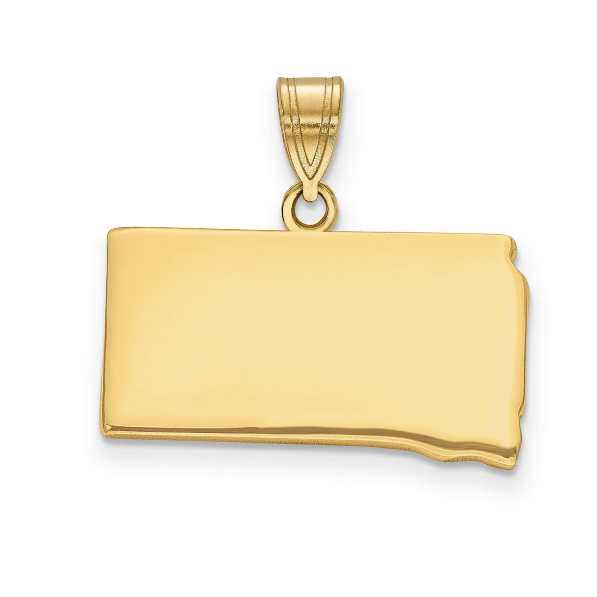South Dakota State Charm Pendant in Real 14k Yellow Gold