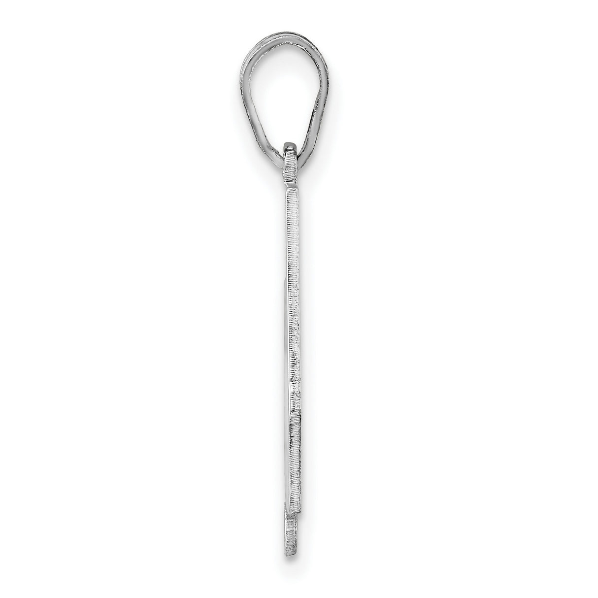 14k White Gold Alabama State Pendant, Polished Map Outline, Minimalist Southern Charm