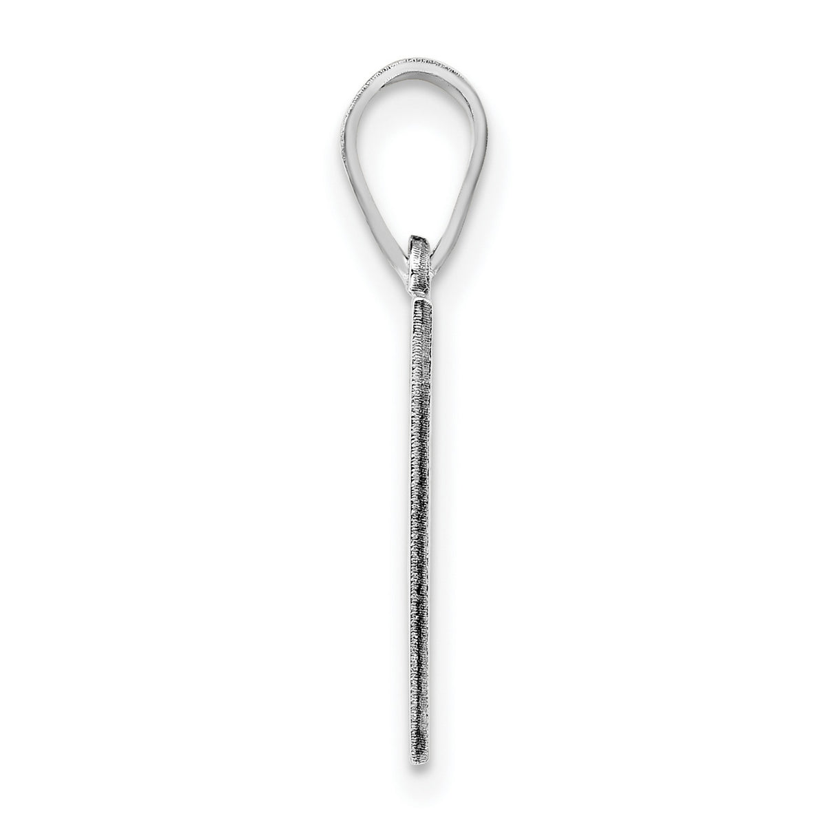 Polished Arizona State Shaped Charm Pendant in Real 14k White Gold