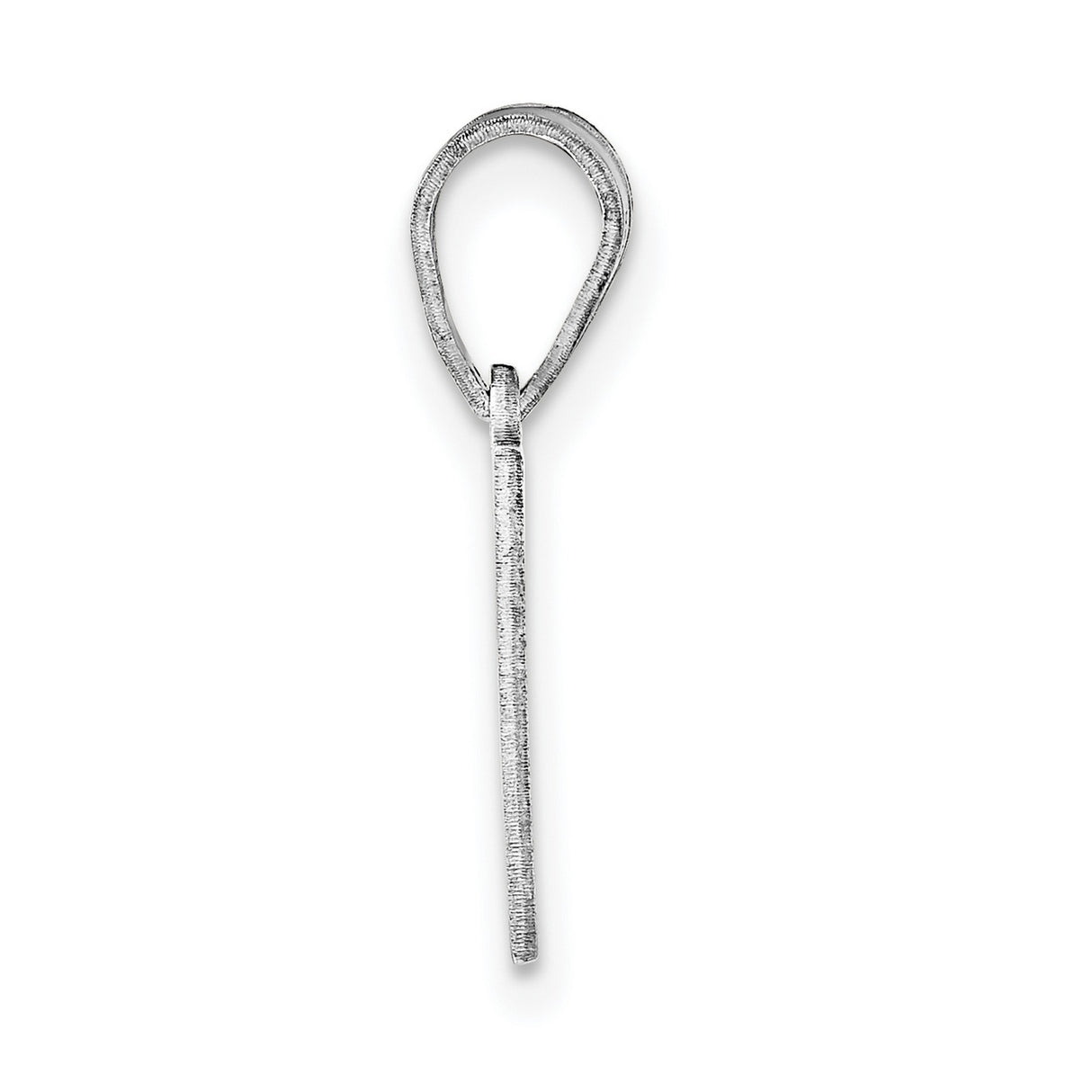 Polished Colorado State Shaped Charm Pendant in Real 14k White Gold