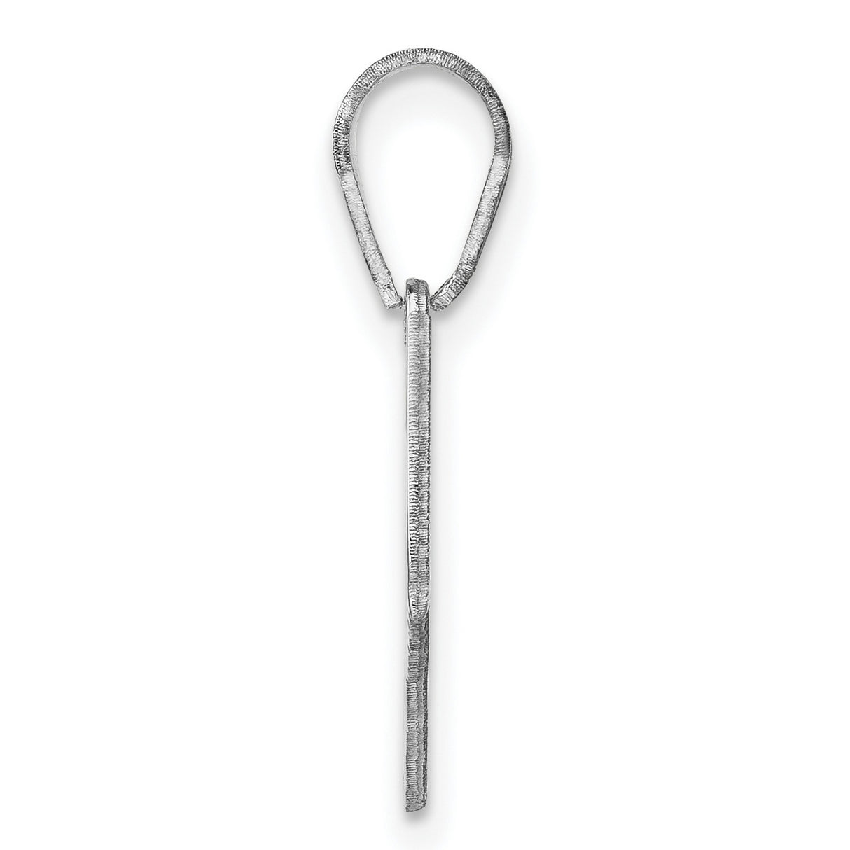 14k White Gold Connecticut State Pendant, Polished Map Outline Charm, Minimalist Travel Keepsake