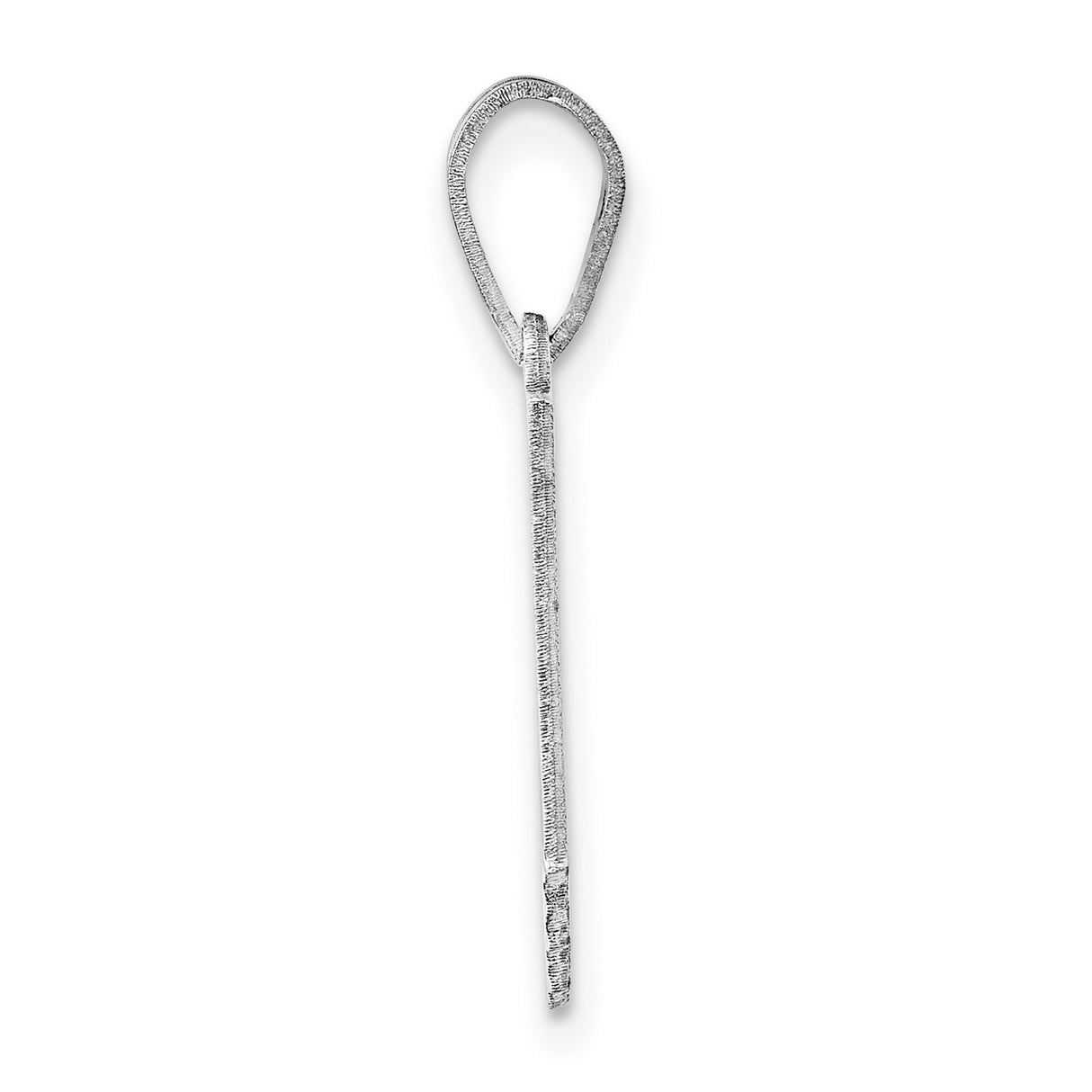 14k White Gold Indiana State Pendant, Minimalist USA Map Charm for Women or Unisex Wear