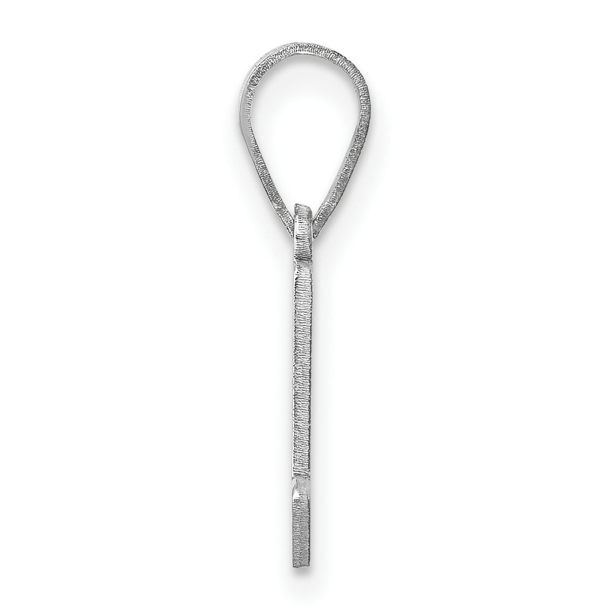 Polished Maryland State Shaped Charm Pendant in Real 14k White Gold