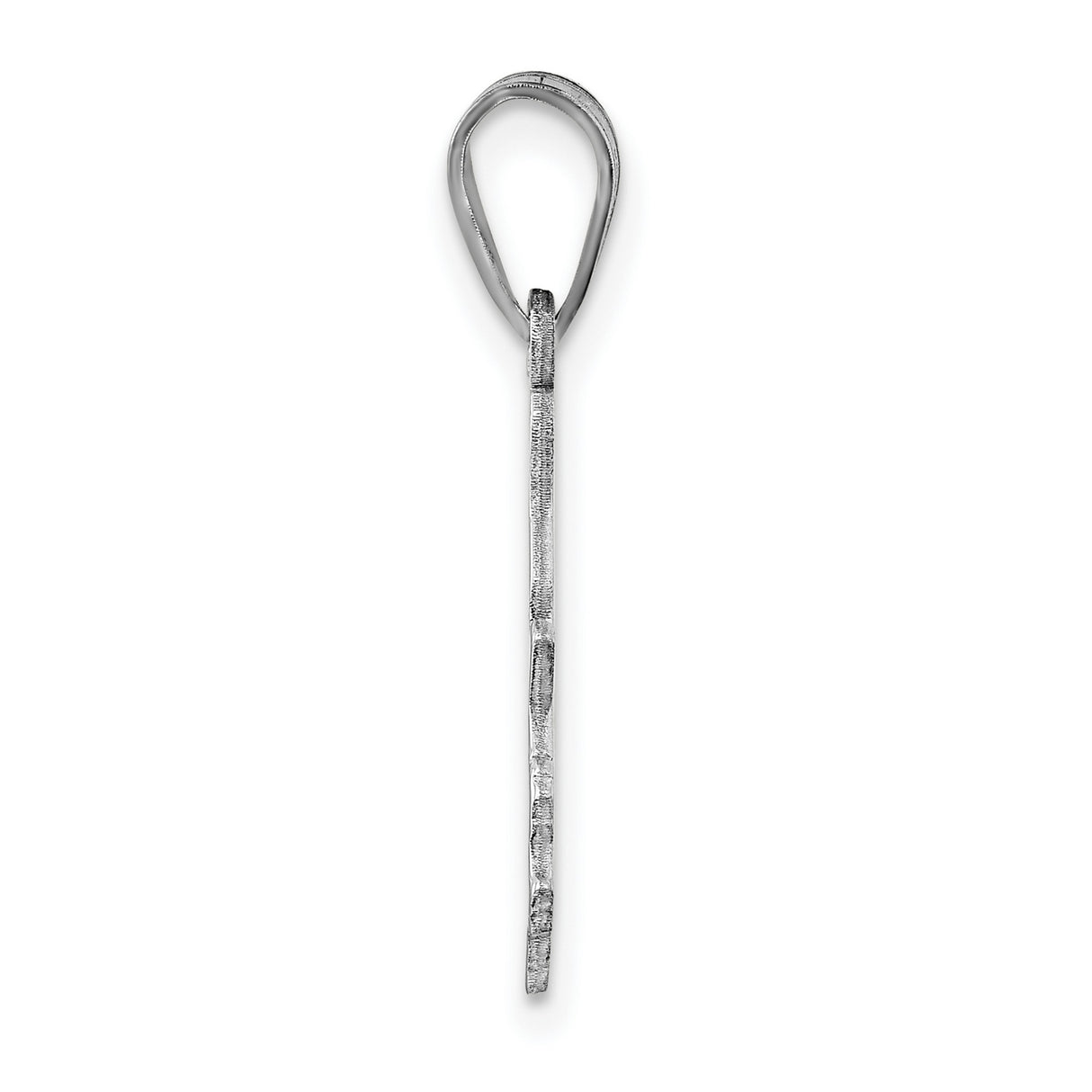 Polished Missouri State Shaped Charm Pendant in Real 14k White Gold