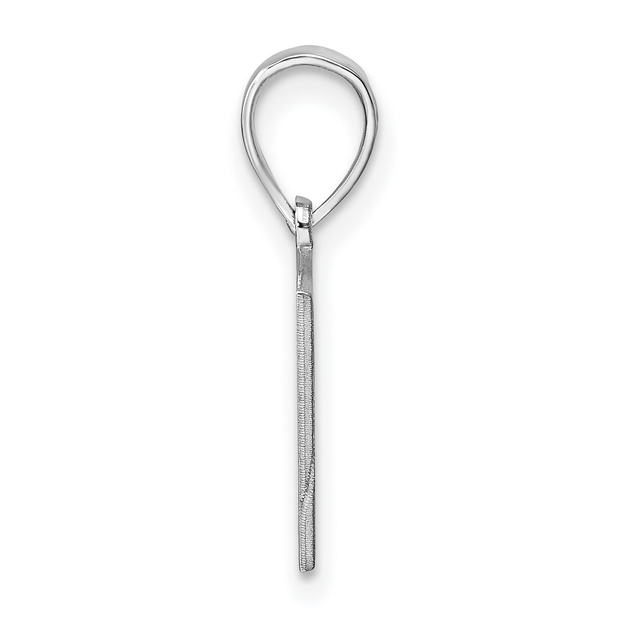 Polished Montana State Shaped Charm Pendant in Real 14k White Gold