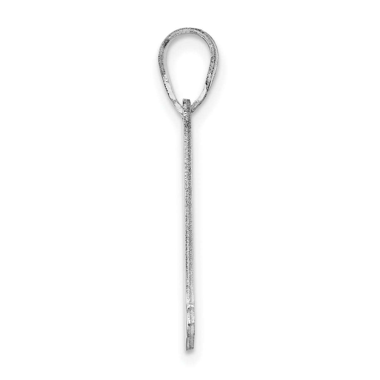 New Hampshire State Charm Pendant in Real 14k White Gold