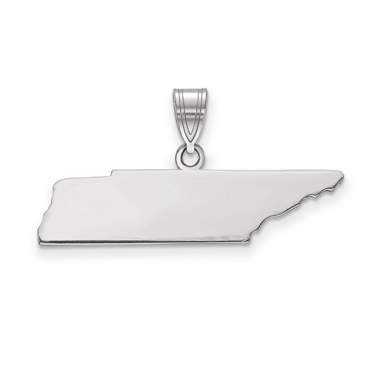 Tennessee State Charm Pendant in Real 14k White Gold