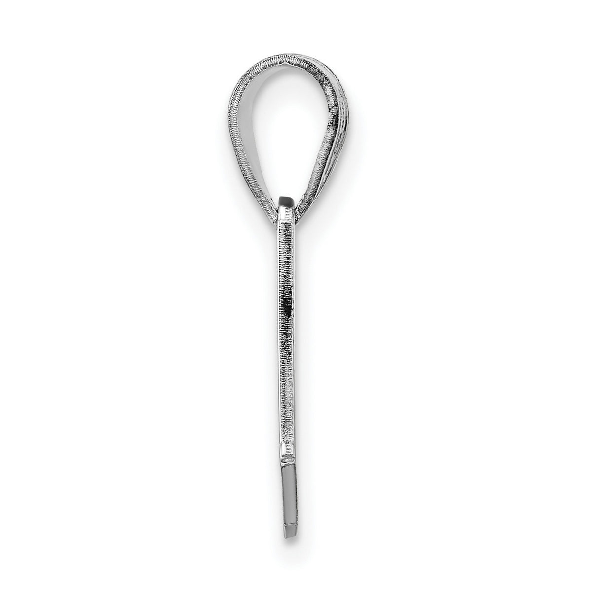 Washington State Charm Pendant in Real 14k White Gold