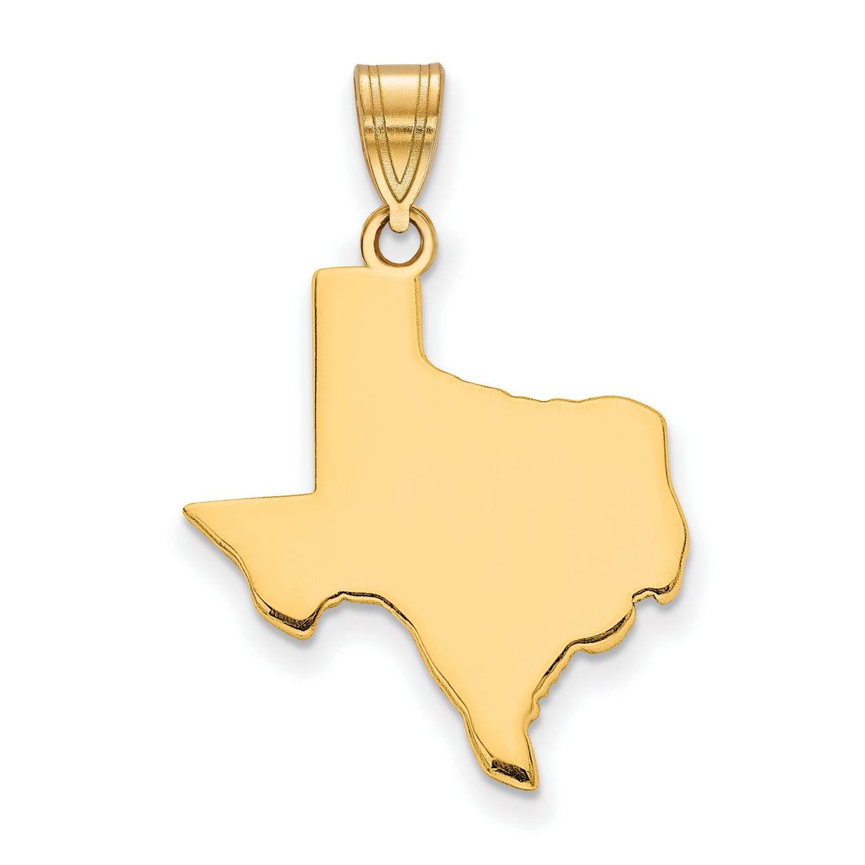 Gold Plated Texas State Charm Pendant in Real 925 Sterling SIlver