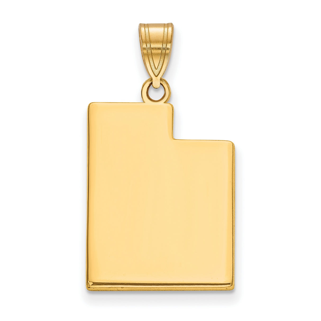 Gold Plated Utah State Charm Pendant in Real 925 Sterling SIlver
