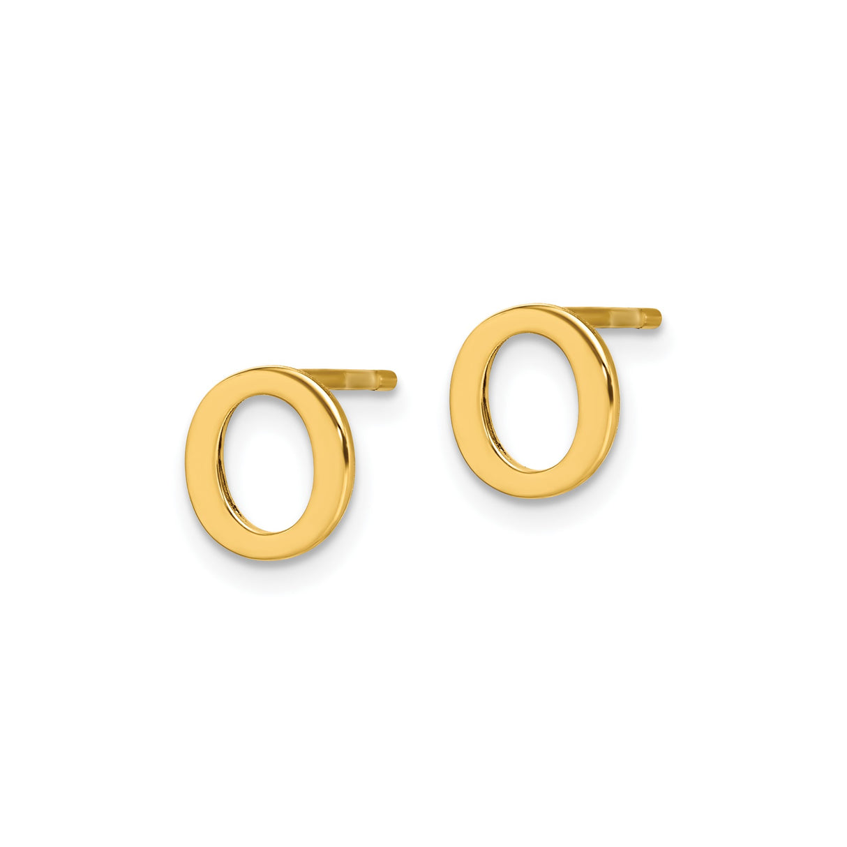 Sterling Silver Open Circle Stud Earrings, Minimalist Round Geometric Design for Women