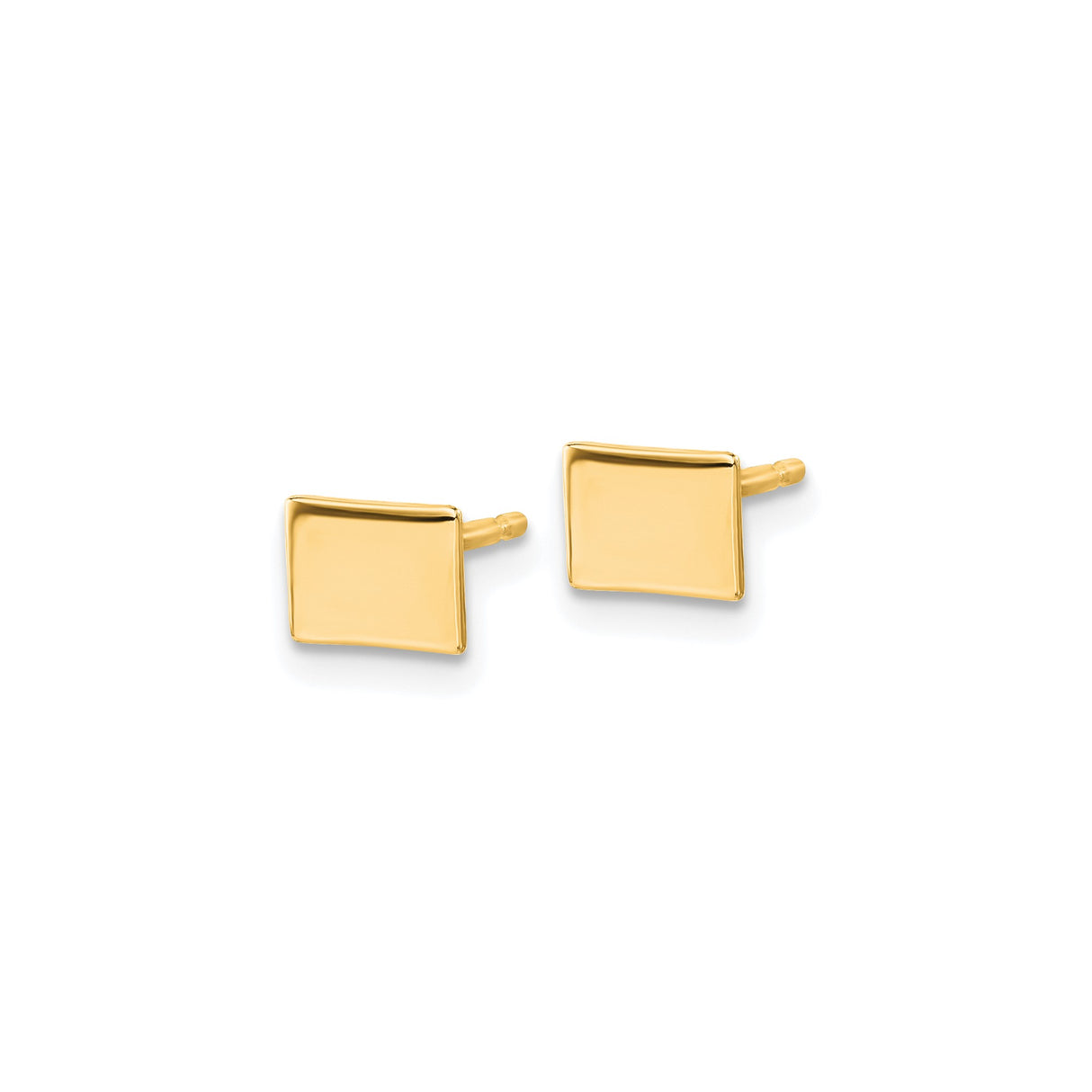 Sterling Silver Mens Rectangular Cufflinks, Polished Finish, Classic Minimalist Design