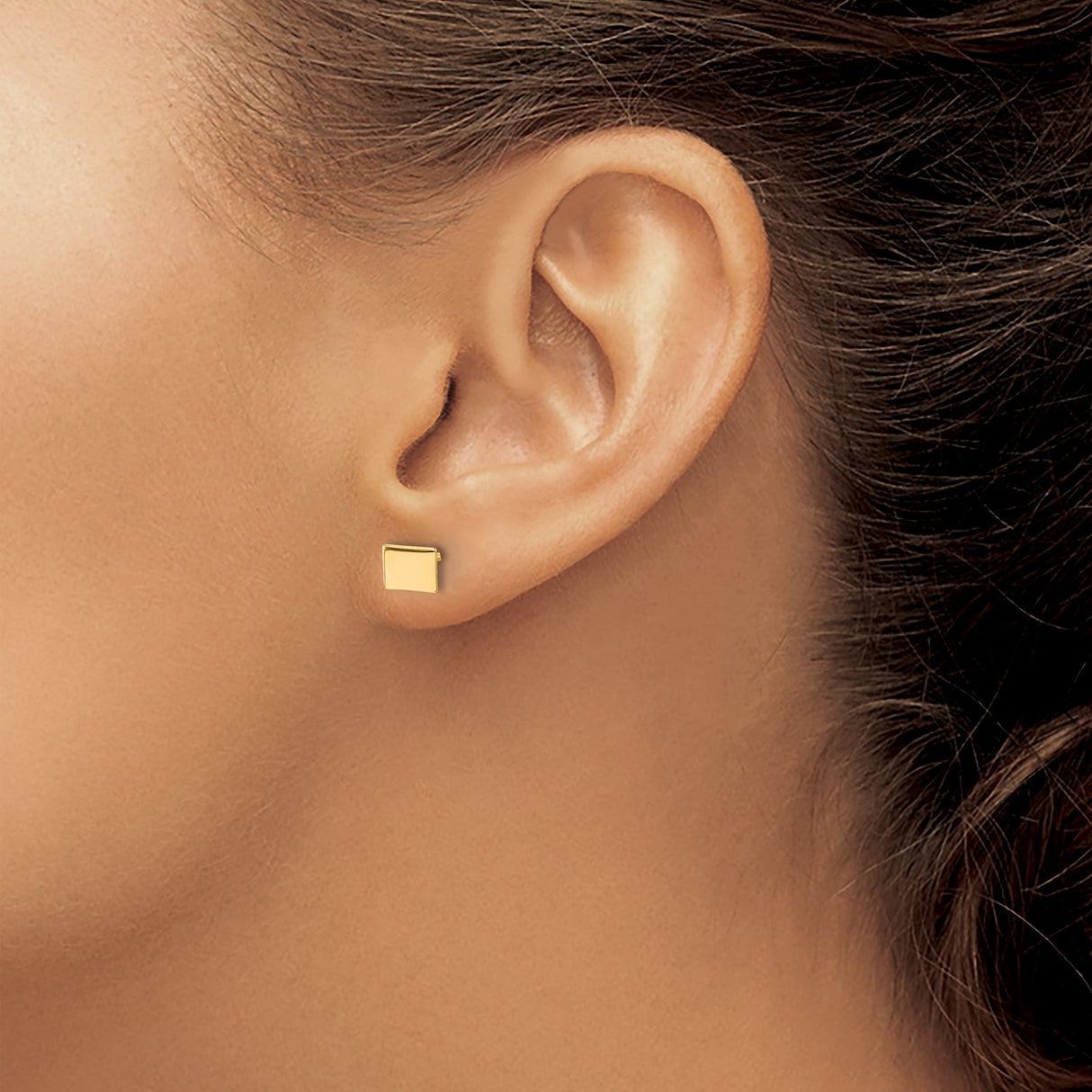 Sterling Silver Mens Rectangular Cufflinks, Polished Finish, Classic Minimalist Design