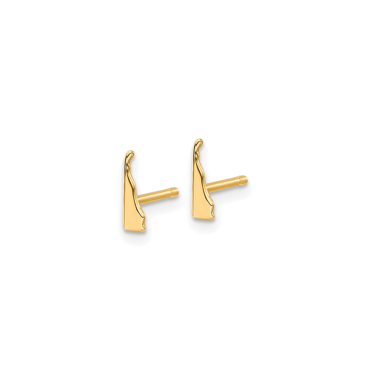 Sterling Silver Letter L Stud Earring, Minimalist Initial Design for Women