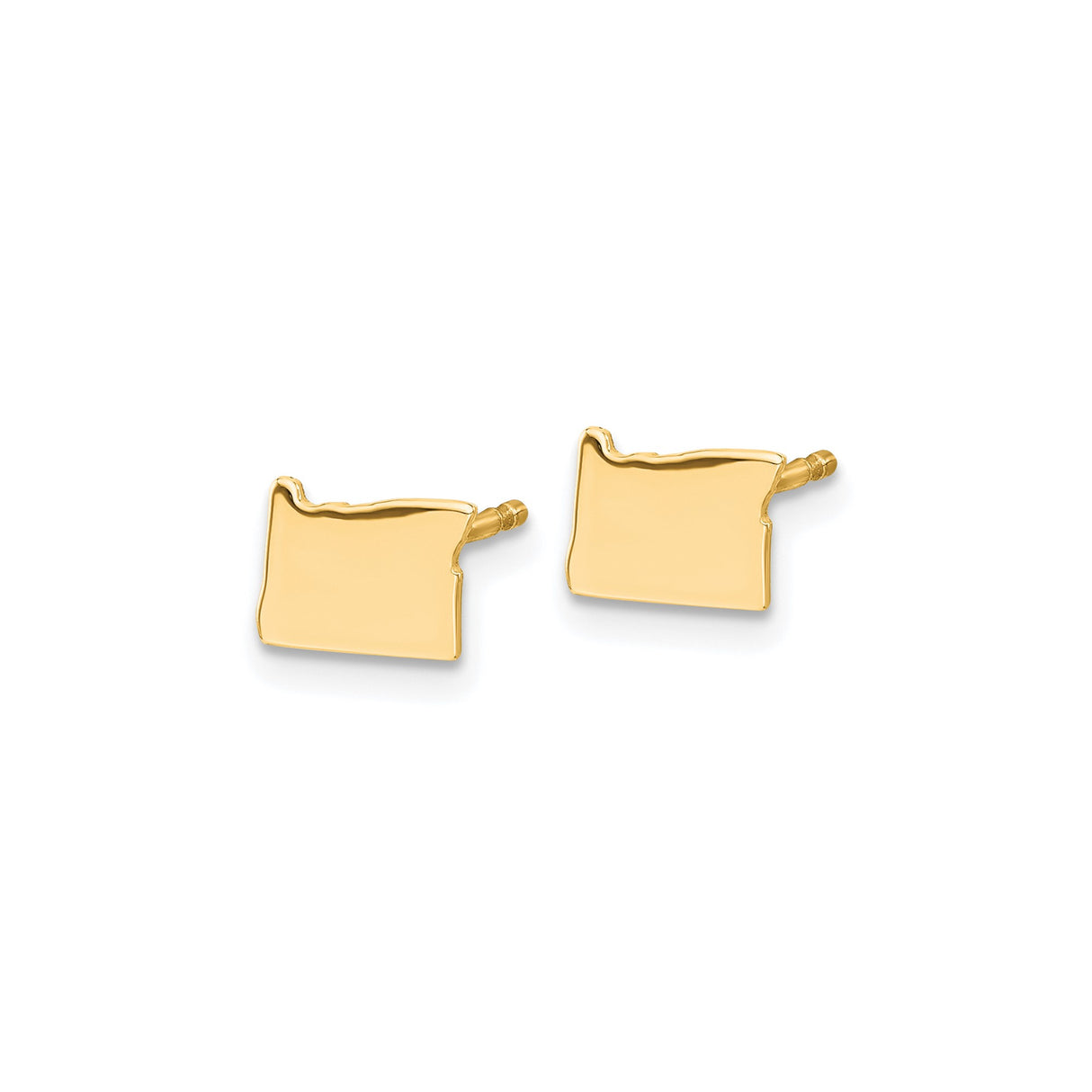 Sterling Silver Oregon Stud Earrings, Minimalist State Outline Design for Women and Unisex