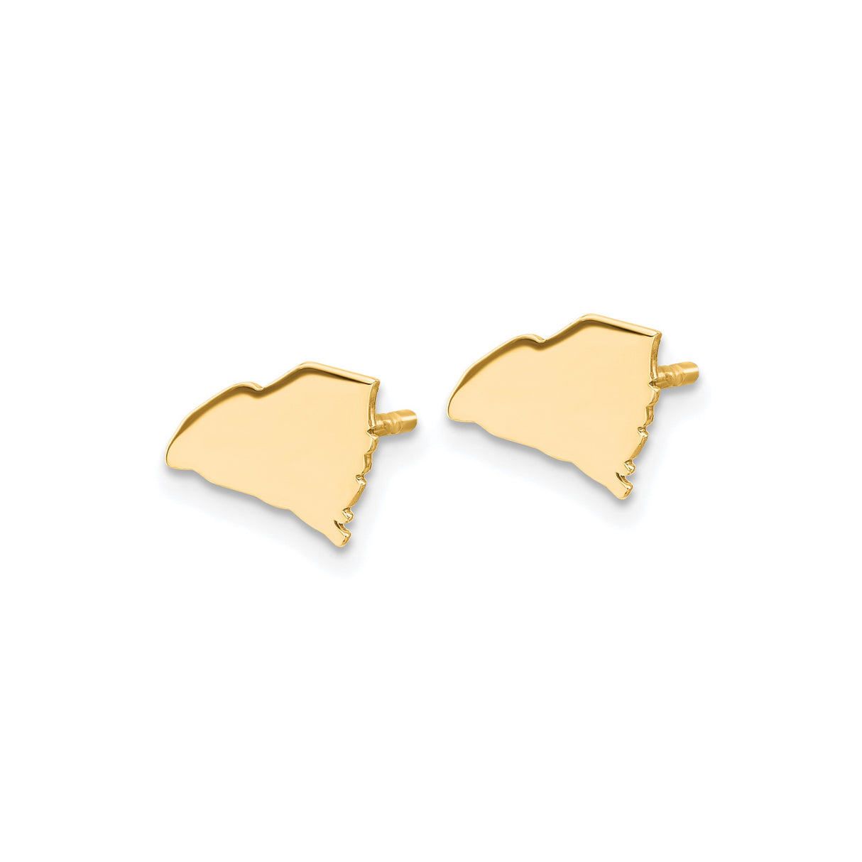 Sterling Silver New York State Outline Stud Earrings, Minimalist Travel-Inspired Jewelry