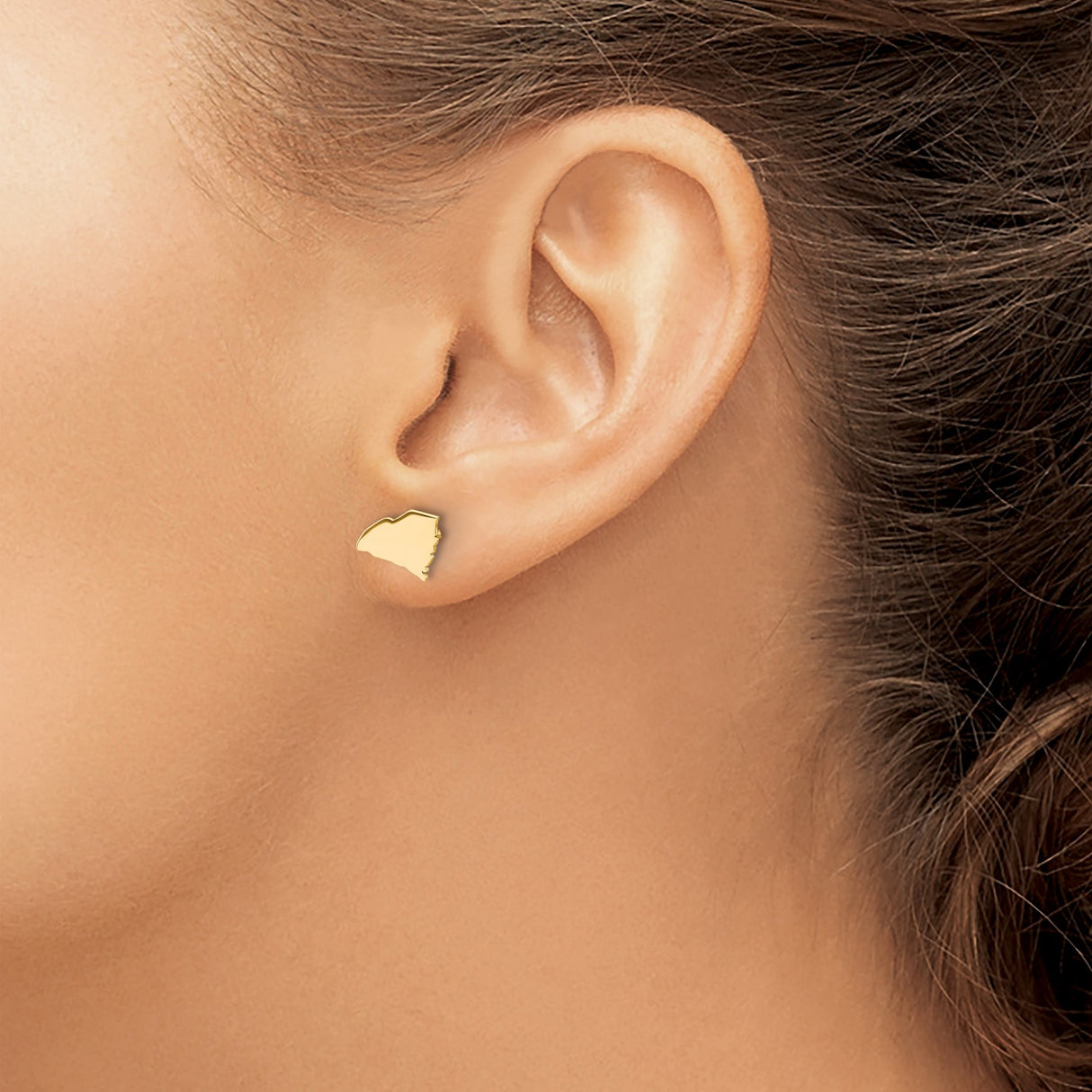 Sterling Silver New York State Outline Stud Earrings, Minimalist Travel-Inspired Jewelry