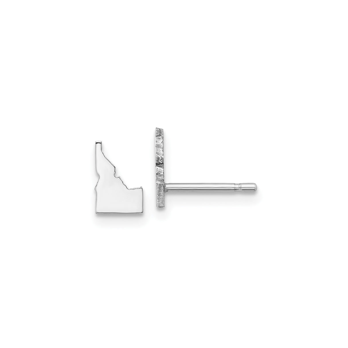 Sterling Silver Idaho State Stud Earrings, Minimalist Outline Design for Women and Unisex Wear