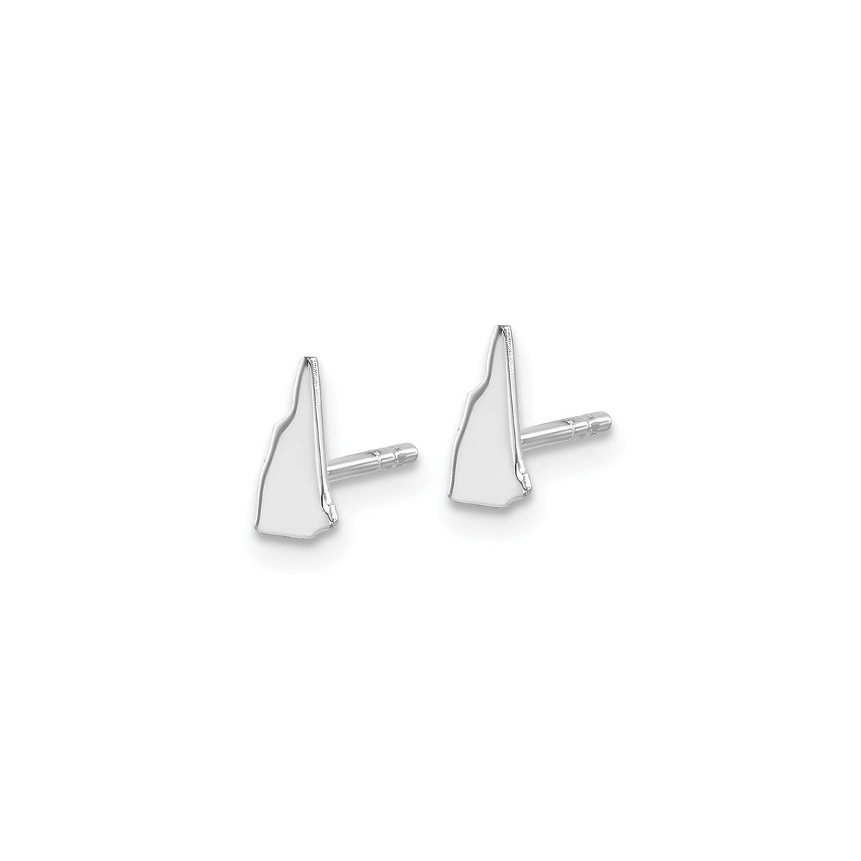 Sterling Silver New Hampshire Outline Stud Earrings, Minimalist State Map Jewelry