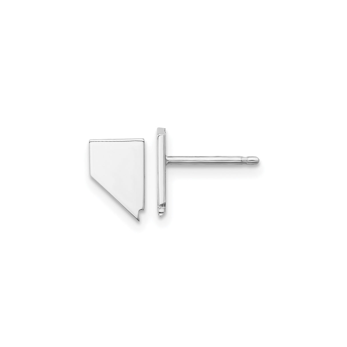 Sterling Silver Nevada State Shaped Cufflinks, Polished Finish Patriotic Accessories for Men