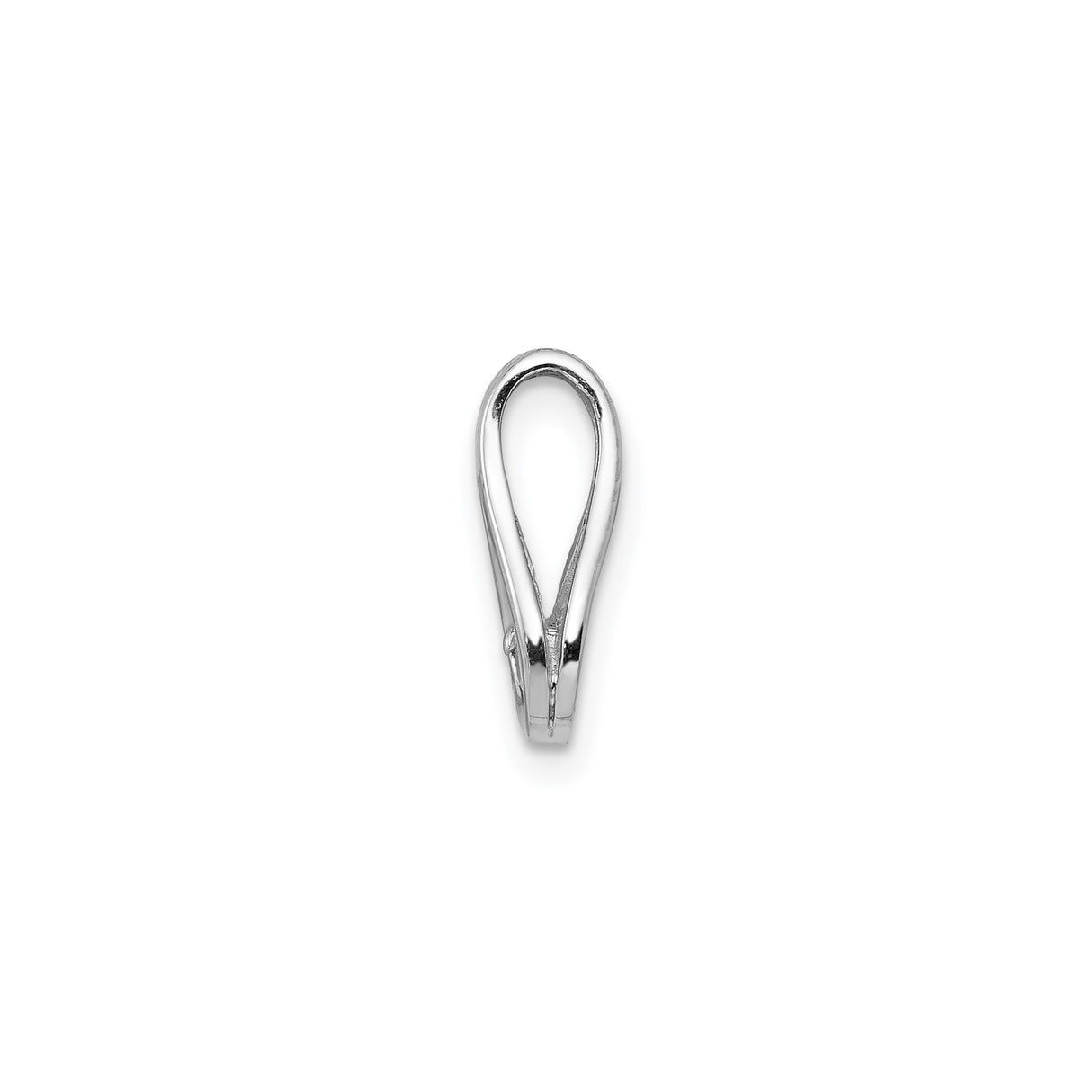 AA Diamond Charm Pendant in Real 14k White Gold