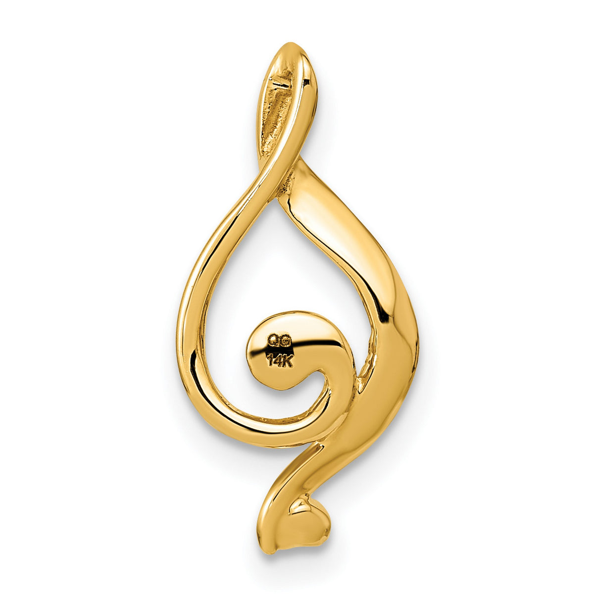 5.5mm White Round Freshwater Cultured Pearl AAA Diamond Charm Pendant in Real 14k Yellow Gold