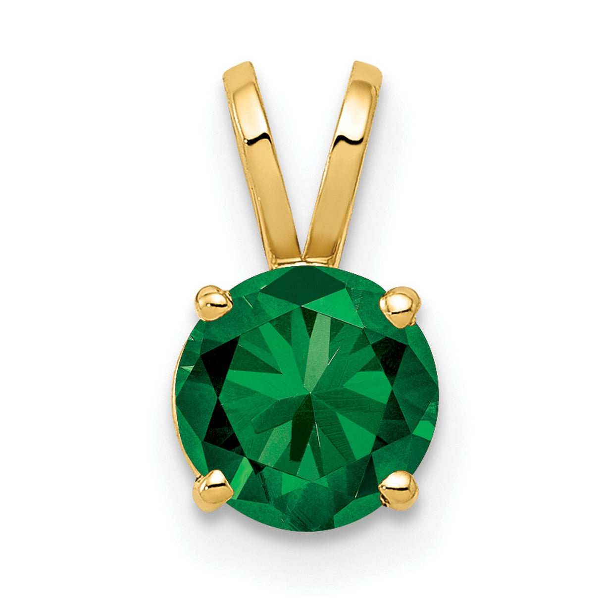 6mm Mount Saint Helens Charm Pendant in Real 14k Yellow Gold