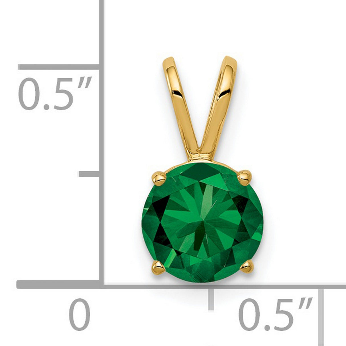 7mm Mount Saint Helens Charm Pendant in Real 14k Yellow Gold