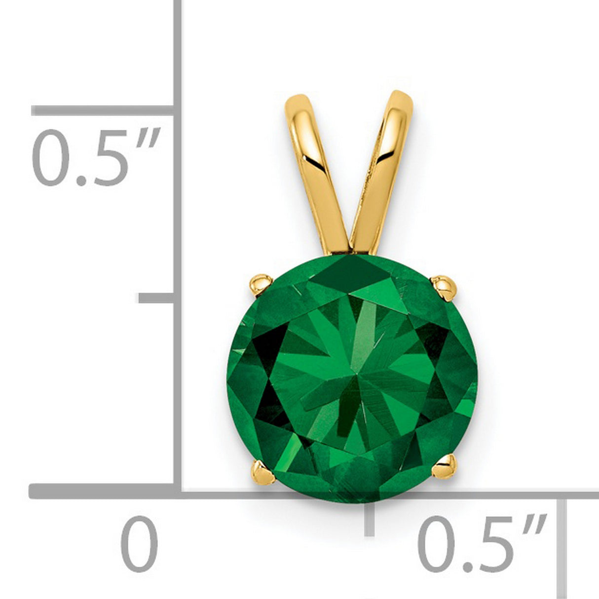 8mm Mount Saint Helens Charm Pendant in Real 14k Yellow Gold