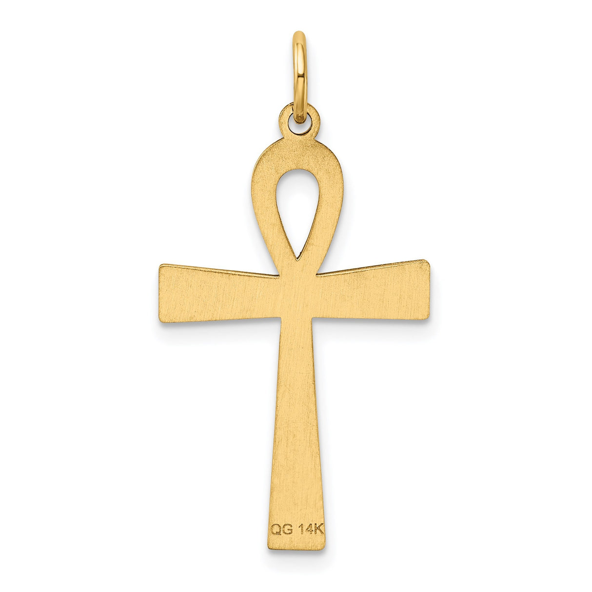 14k Yellow Gold Ankh Cross Pendant, Egyptian Symbol of Life and Immortality, Unisex Jewelry